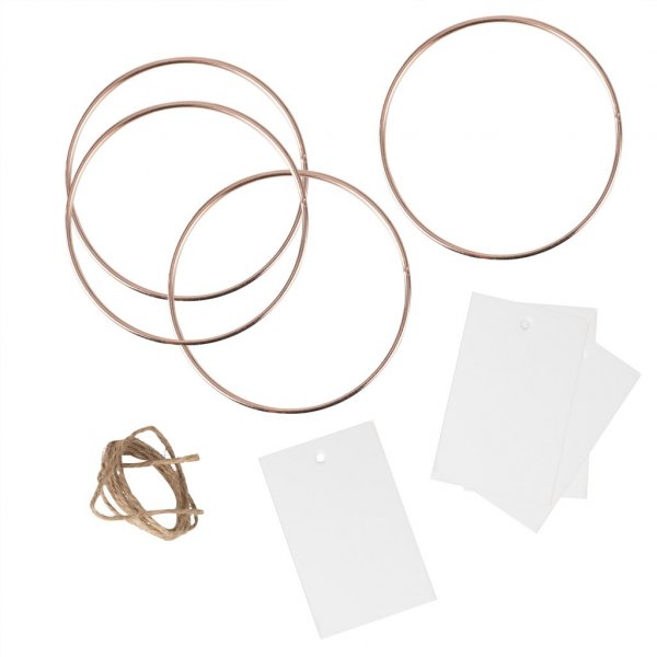 Platzierungskarte - DIY - Metallring - 4er-Pack