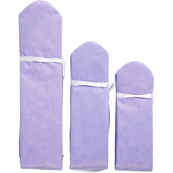 Papierpompons - Lila - Durchm. 20+24+30 cm - 3 Stk