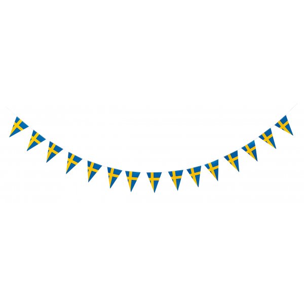Flaggenbanner - Schwedische Flagge - 15 Stück - 3,6 m Flaggenbanner - Schwedische Flagge - 15 Stück - 3,6 m