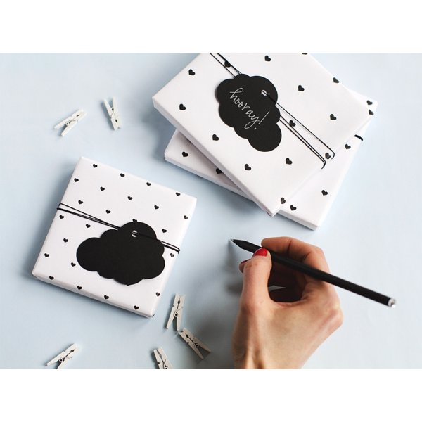 Anhnger - Wolken - Schwarz - 6 Stk