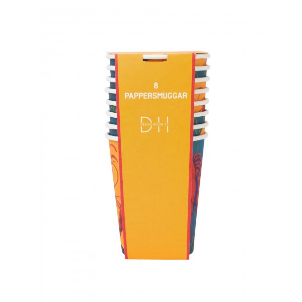 Pappbecher - Krabbenmotiv - 8er-Pack (250 ml) Pappbecher - Krabbenmotiv - 8er-Pack (250 ml)