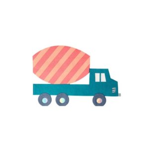 Servietten Zementwagen - Meri Meri Servietten Zementwagen - Meri Meri