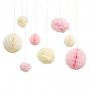 Pompons und Honigwaben - 8er-Pack - Rosa/Elfenbein Pompons und Honigwaben - 8er-Pack - Rosa/Elfenbein