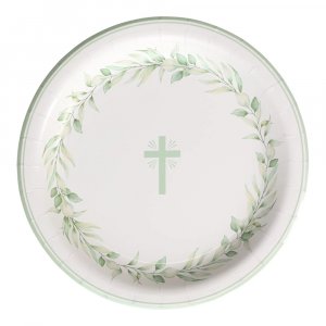 Pappteller - Kreuz - Weiß - 8er-Pack - 23 cm Pappteller - Kreuz - Weiß - 8er-Pack - 23 cm