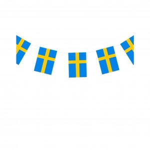 Girlande - Schwedische Flagge - 4 Meter Girlande - Schwedische Flagge - 4 Meter