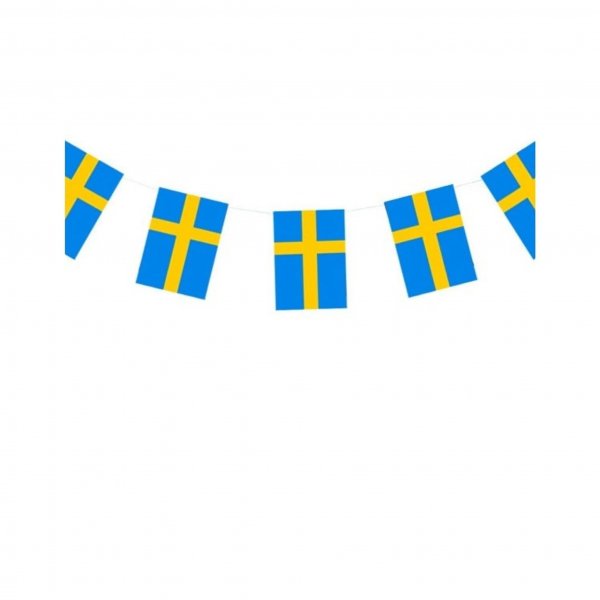 Girlande - Schwedische Flagge - 4 Meter Girlande - Schwedische Flagge - 4 Meter