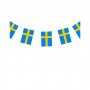 Girlande - Schwedische Flagge - 4 Meter Girlande - Schwedische Flagge - 4 Meter