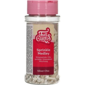 Streuselmischung - Silver Chic - Funcakes - 60 g Streuselmischung - Silver Chic - Funcakes - 60 g