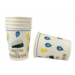 Pappbecher - Luftballons - Glückwunsch an den Absolventen - 8er-Packung Pappbecher - Luftballons - Glückwunsch an den Absolventen - 8er-Packung