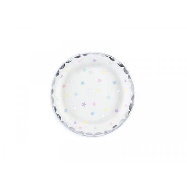 Dessertteller - Pastellsterne - 6er-Pack