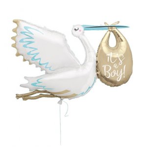 Riesen-Folienballon - Storch - Es ist ein Junge Riesen-Folienballon - Storch - Es ist ein Junge