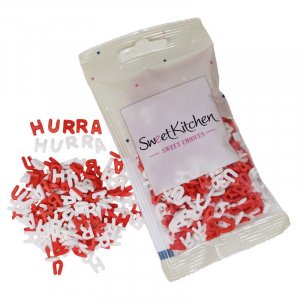 Streusel - Hurra - Rot & Weiß - SweetKitchen - 40 g Streusel - Hurra - Rot & Weiß - SweetKitchen - 40 g