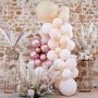 Ballonbogen - Pampas - Wei/Pfirsich/Rosgold