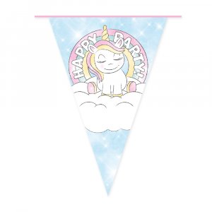 Flaggengirlande - Einhorn-Partymotiv - 10 m Flaggengirlande - Einhorn-Partymotiv - 10 m
