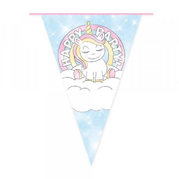 Flaggengirlande - Einhorn-Partymotiv - 10 m Flaggengirlande - Einhorn-Partymotiv - 10 m