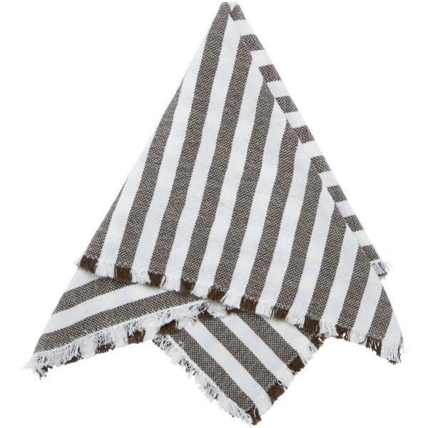 Gaby Serviette 45 x 45 cm - Dunkles Nougat