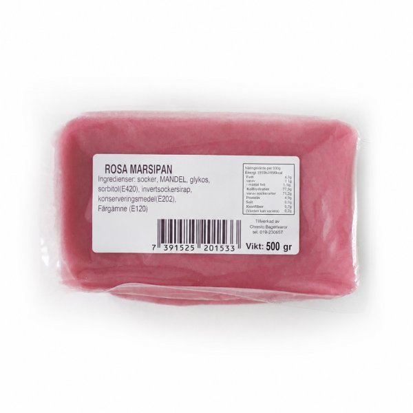 Marzipan Rosa - 500 g - Bäckerei Örebro Marzipan Rosa - 500 g - Bäckerei Örebro