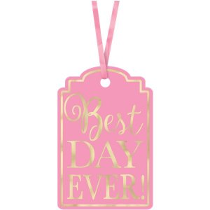 Schlagworte - Bester Tag aller Zeiten - Rosa/Gold