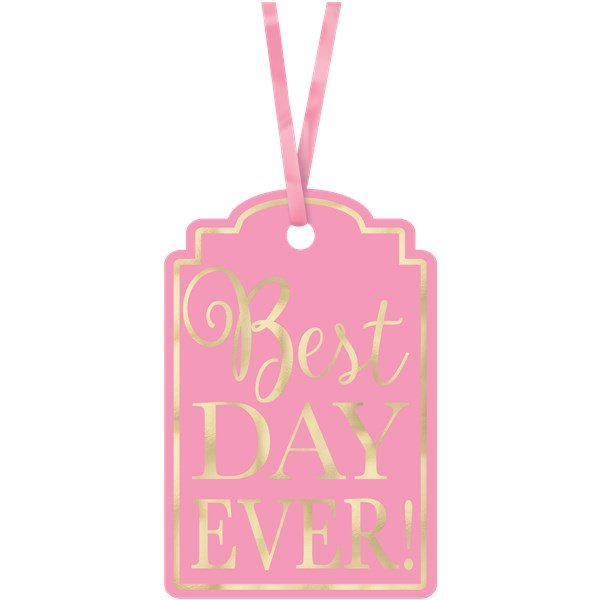 Schlagworte - Bester Tag aller Zeiten - Rosa/Gold Schlagworte - Bester Tag aller Zeiten - Rosa/Gold