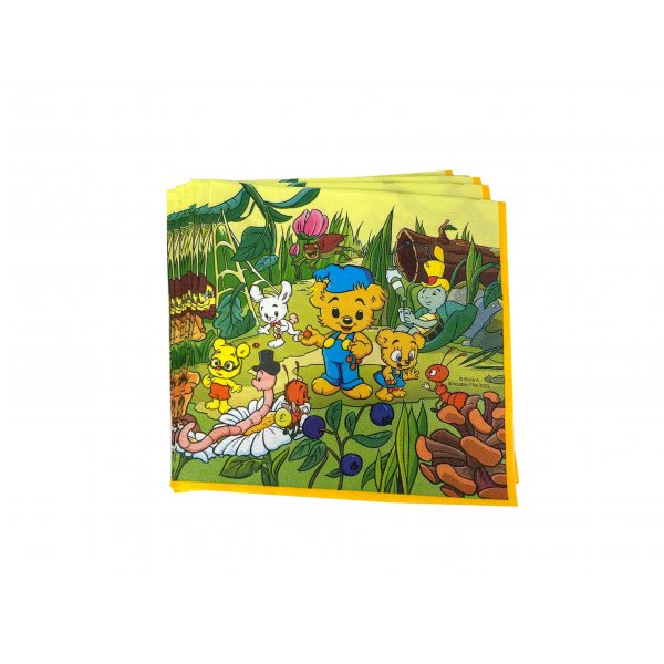 Servietten 33x33cm - 16 St�ck - 3-lagig - Teddyb�r Natur