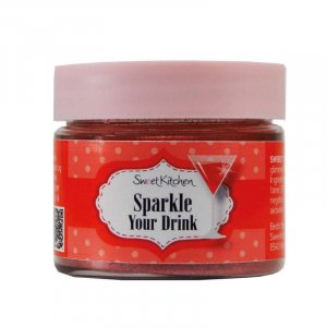 Getränkeglitzer - Verleihe deinem Getränk Glanz - Rot - SweetKitchen - 10 g Getränkeglitzer - Verleihe deinem Getränk Glanz - Rot - SweetKitchen - 10 g