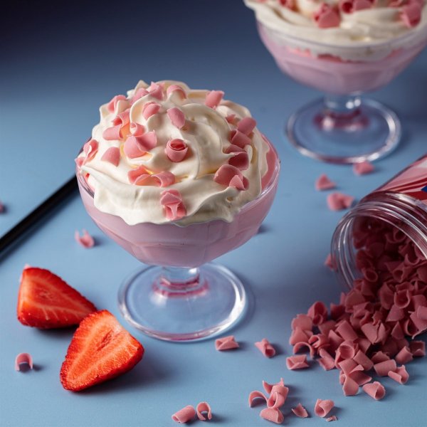 Belgische Schokoladenstückchen - Rosa mit Erdbeergeschmack - PME - 85 g Belgische Schokoladenstückchen - Rosa mit Erdbeergeschmack - PME - 85 g