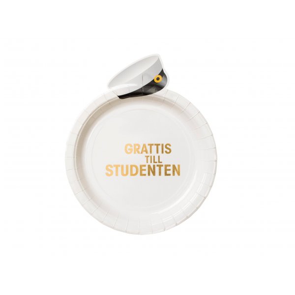 Pappteller - Studentenmütze - 8er-Pack (23 cm) Pappteller - Studentenmütze - 8er-Pack (23 cm)