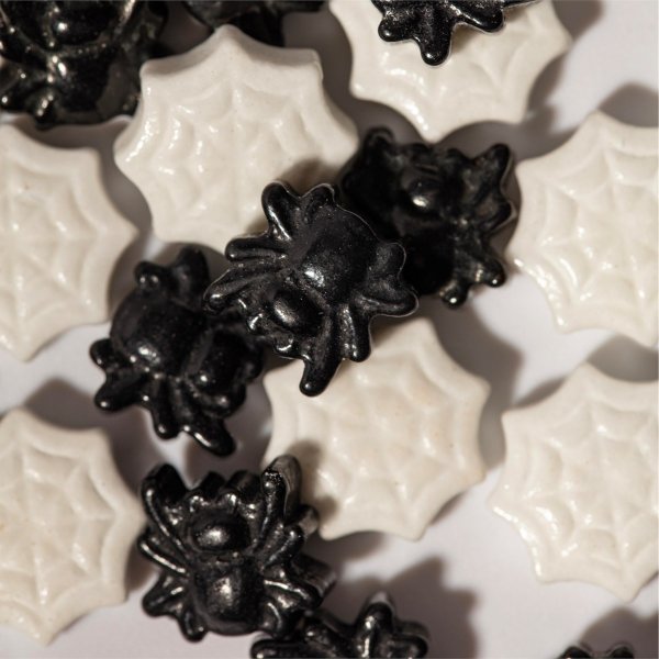 Streuselmischung - Schwarz/Weiß - Halloween - Spinnen - PME - 25 g Streuselmischung - Schwarz/Weiß - Halloween - Spinnen - PME - 25 g