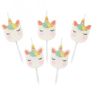 Kuchenkerzen - Einhorngesicht - 5er-Pack Kuchenkerzen - Einhorngesicht - 5er-Pack