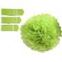 Papierpompons - Limettengrn - Durchm. 20+24+30 cm - 3 Stk