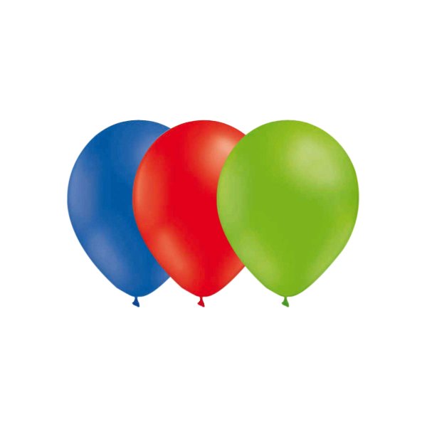 Luftballons - Mix - Rot/Limettengrün/Blau - 15er-Packung Luftballons - Mix - Rot/Limettengrün/Blau - 15er-Packung