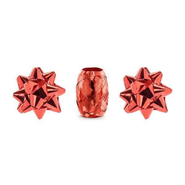 Geschenkkordel und Schleifen - Rot