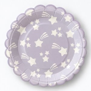 Pappteller - Sterne - 17 cm - Lavendelblau - 8er-Pack Pappteller - Sterne - 17 cm - Lavendelblau - 8er-Pack
