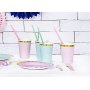 Pappbecher - Mint - Goldrand - 6er-Pack