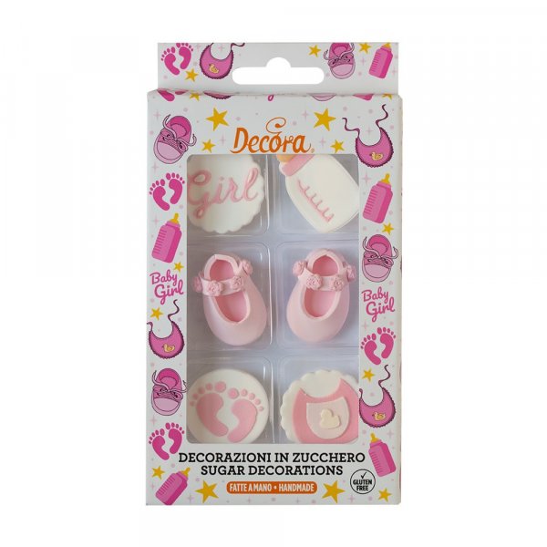 Zuckerdekore - Baby - Rosa - 6 Stück Zuckerdekore - Baby - Rosa - 6 Stück