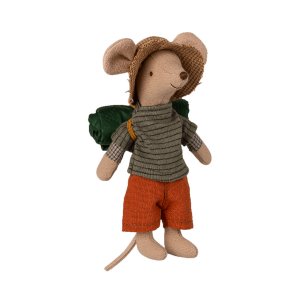 Maus - Wanderer mit Schlafsack - Großer Bruder Maus - Wanderer mit Schlafsack - Großer Bruder