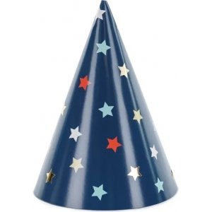 Partyhüte - Blau mit Sternen - 6er-Pack Partyhüte - Blau mit Sternen - 6er-Pack