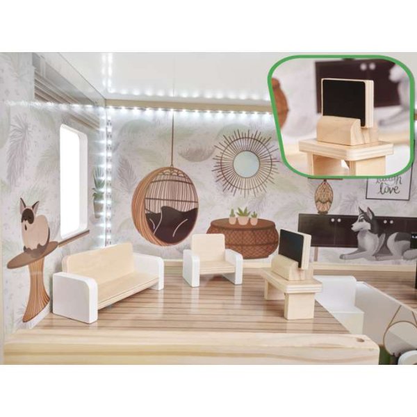 Puppenschrank LULILO FLORO Boho mit LED-Beleuchtung, 78 cm, Holz Puppenschrank LULILO FLORO Boho mit LED-Beleuchtung, 78 cm, Holz
