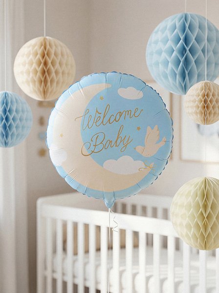 Folienballon \\\"Willkommen Baby\\\" - Hellblau Folienballon \\\"Willkommen Baby\\\" - Hellblau