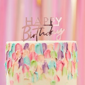 Cake Topper - Happy Birthday - Roségold - Acryl - Mix it Up Cake Topper - Happy Birthday - Roségold - Acryl - Mix it Up