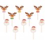 Cakepicks - Weihnachtsmann und Rentier - 10er-Pack Cakepicks - Weihnachtsmann und Rentier - 10er-Pack
