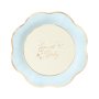 Pappteller - Sweet Baby - Blau/Gold - 6er-Pack Pappteller - Sweet Baby - Blau/Gold - 6er-Pack