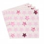 Servietten - Sterne - Rosa - 16er-Pack Servietten - Sterne - Rosa - 16er-Pack