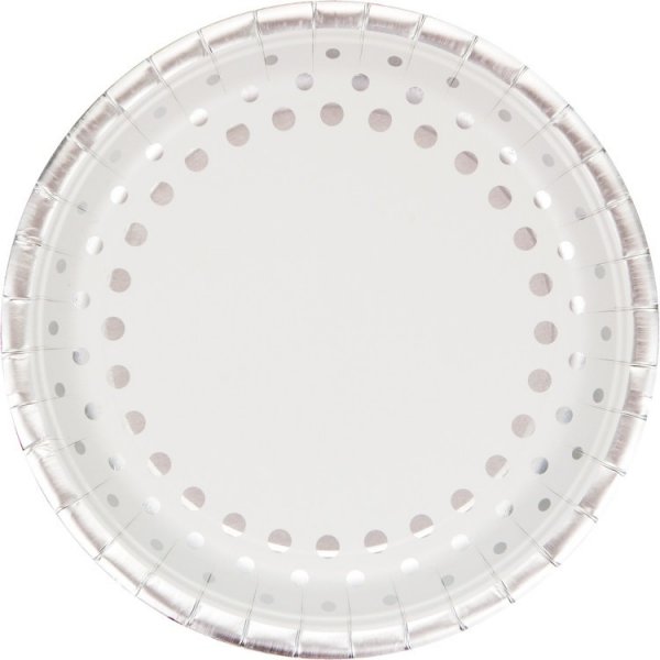 Pappteller - Silber - 22,5 cm - 10er-Packung Pappteller - Silber - 22,5 cm - 10er-Packung
