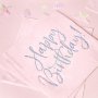 Servietten - Happy B-day - Rosa/Irisierend - 20er-Pack