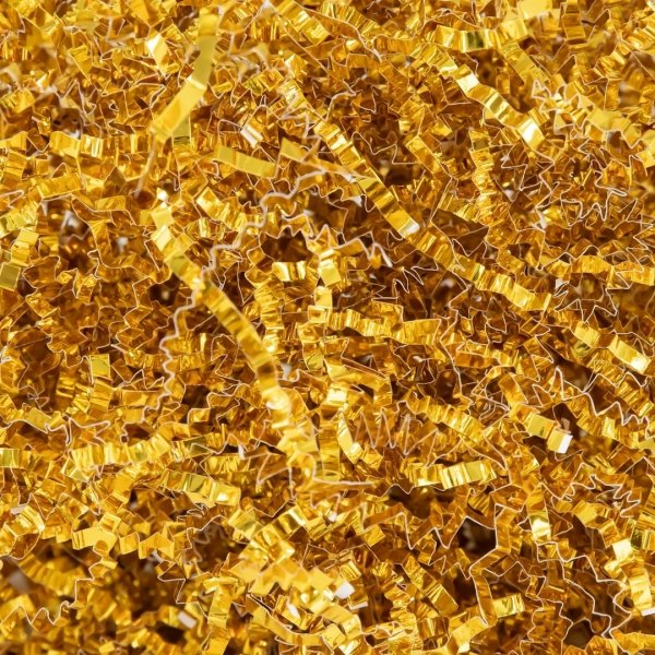 Geschreddertes Füllpapier für Geschenktüten/-schachteln - Goldmetallic - 50 g Geschreddertes Füllpapier für Geschenktüten/-schachteln - Goldmetallic - 50 g