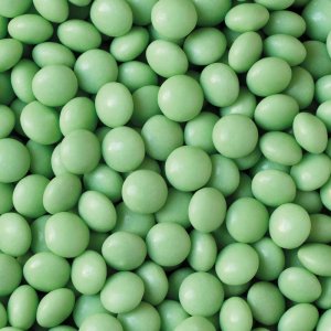 Milchschokoladenperlen/Linsen - Hellgrün - 80 g Milchschokoladenperlen/Linsen - Hellgrün - 80 g