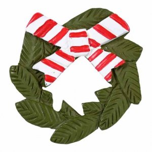 Weihnachtsmann-Accessoires - T�rkranz mit Schleife
