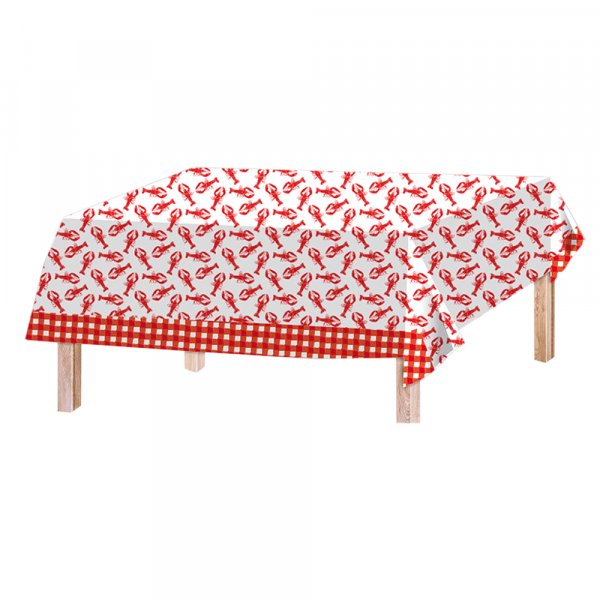 Tischdecke - Krebse - Weiß/Rot - 137 x 274 cm Tischdecke - Krebse - Weiß/Rot - 137 x 274 cm