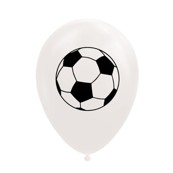 Luftballons - Fußball - Weiß - 30 cm - 8 Stück Luftballons - Fußball - Weiß - 30 cm - 8 Stück
